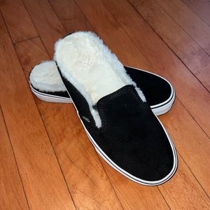 Fuzzy Slip On Vans